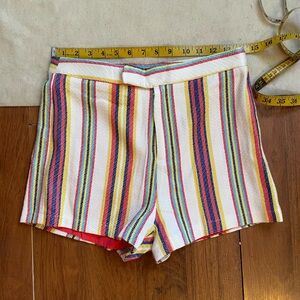 Judith March colorful striped woven and lined shorts